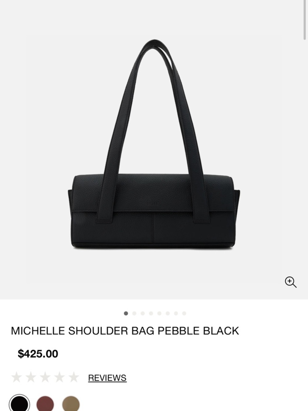 Behno NYC Black Women’s Shoulder Bag - Minimal Leather Design - Picture 4 of 10
